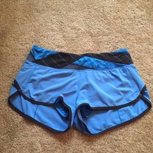 Lululemon Speed Up Short 6 - Bright Blue Pattern
